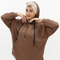 Tops GLOWco Exclusive Oversized Hoodie in Chestnut