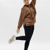 Tops GLOWco Exclusive Oversized Hoodie in Chestnut