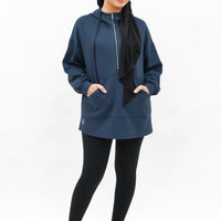 Tops GLOWco Exclusive Oversized Hoodie in French Navy