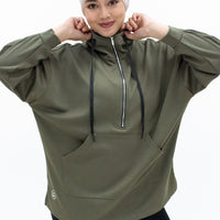 Tops GLOWco Exclusive Oversized Hoodie in Olive