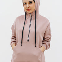 Tops GLOWco Exclusive Oversized Hoodie in Rosy Brown