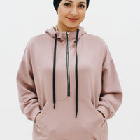 Tops GLOWco Exclusive Oversized Hoodie in Rosy Brown