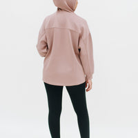 Tops GLOWco Exclusive Oversized Hoodie in Rosy Brown