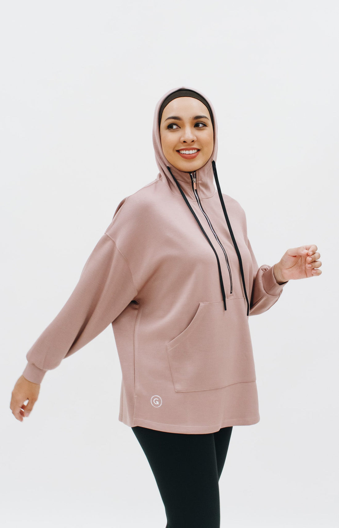 Tops GLOWco Exclusive Oversized Hoodie in Rosy Brown