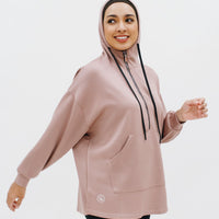 Tops GLOWco Exclusive Oversized Hoodie in Rosy Brown