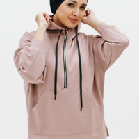 Tops GLOWco Exclusive Oversized Hoodie in Rosy Brown