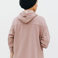 Tops GLOWco Exclusive Oversized Hoodie in Rosy Brown