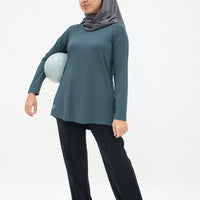 Tops GLOWco Exclusive Pleated Top in Space Blue