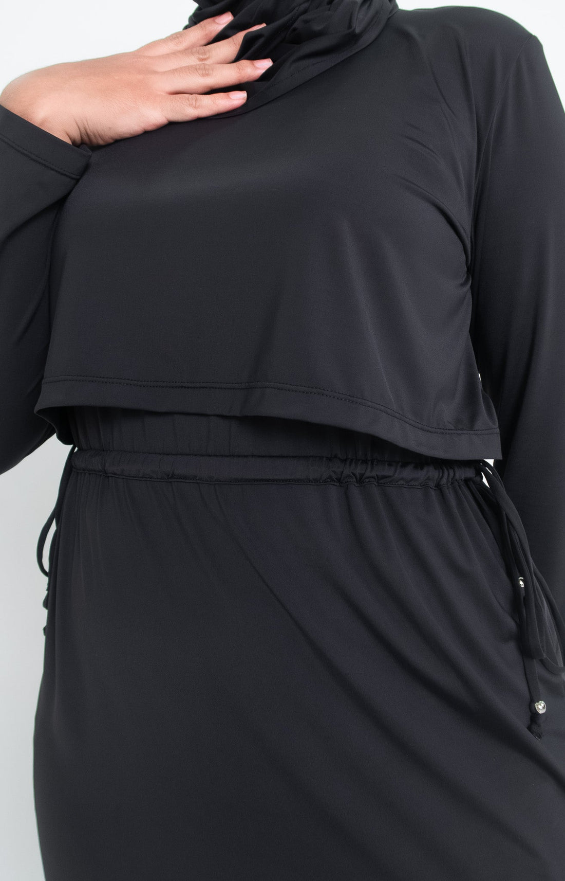 Swimwear GLOWco Exclusive Seaside Layered Swimwear in Black