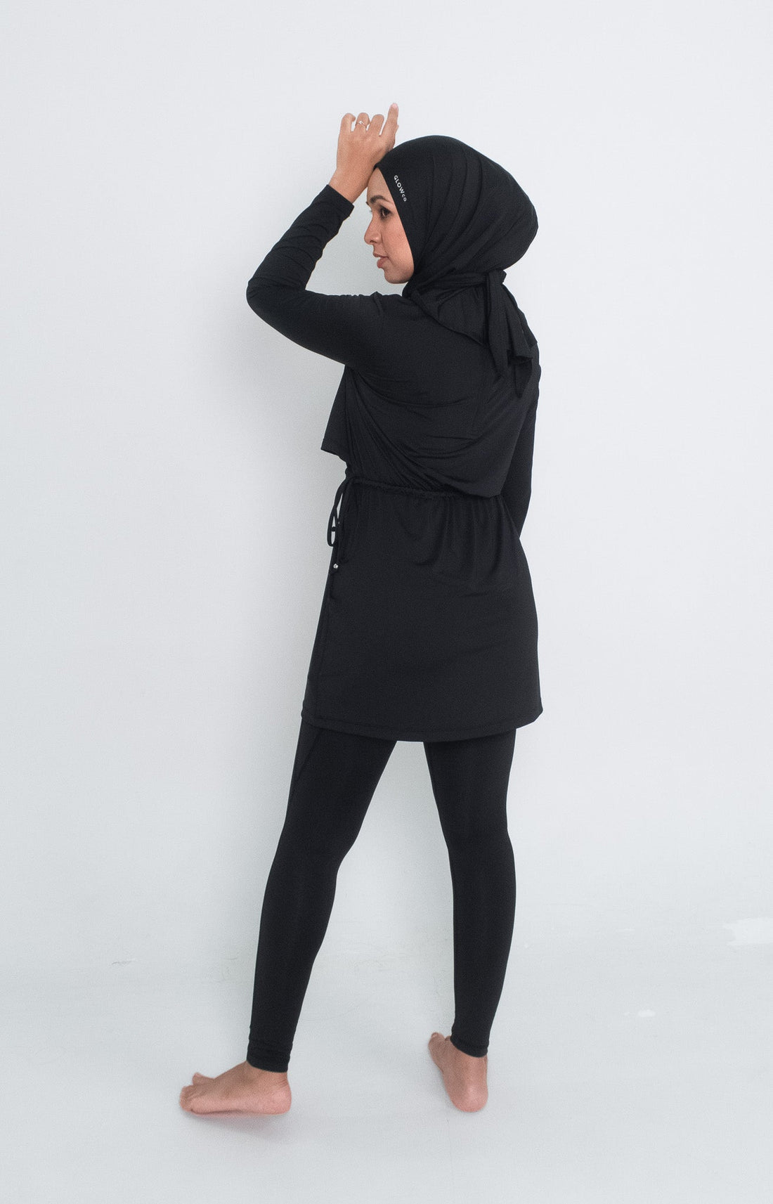 Swimwear GLOWco Exclusive Seaside Layered Swimwear in Black