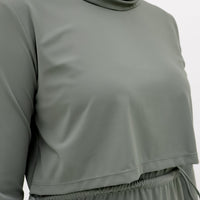 Swimwear GLOWco Exclusive Seaside Layered Swimwear in Sage Green