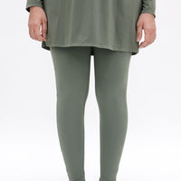 Swimwear GLOWco Exclusive Seaside Layered Swimwear in Sage Green