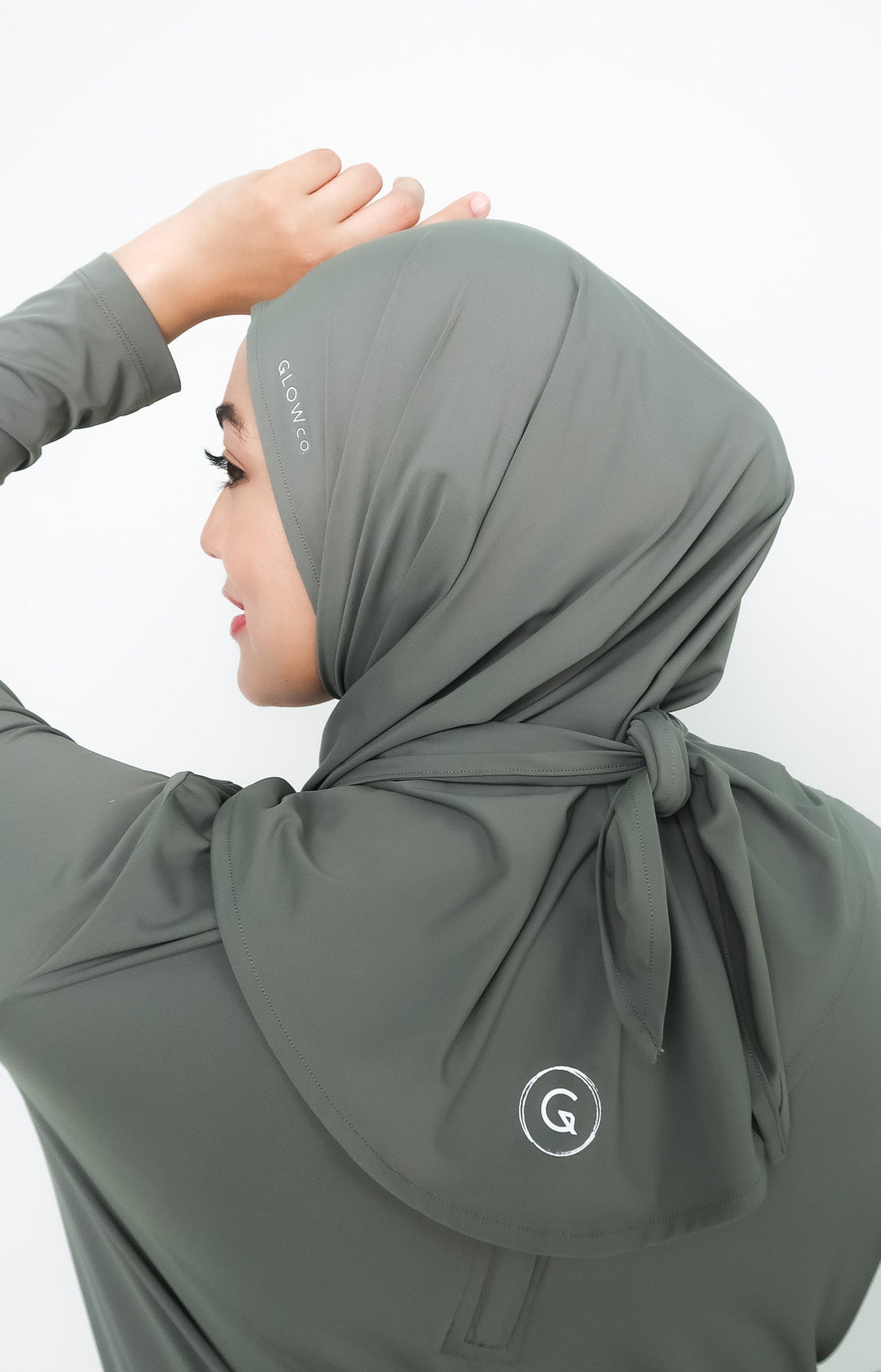 Swimwear GLOWco Exclusive Seaside Layered Swimwear in Sage Green