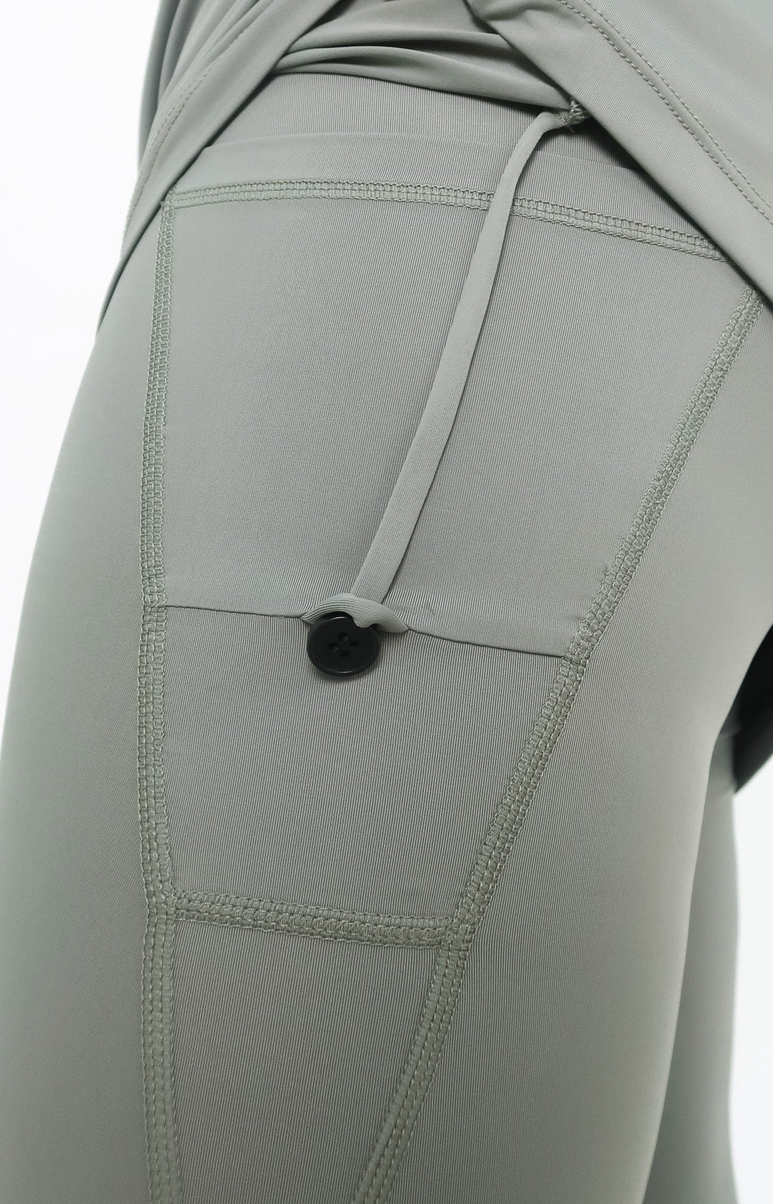 Swimwear GLOWco Exclusive Seaside Layered Swimwear in Sage Green