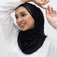 Sports Hijabs GLOWco Exclusive Tie Back MAXI Shawl in Black