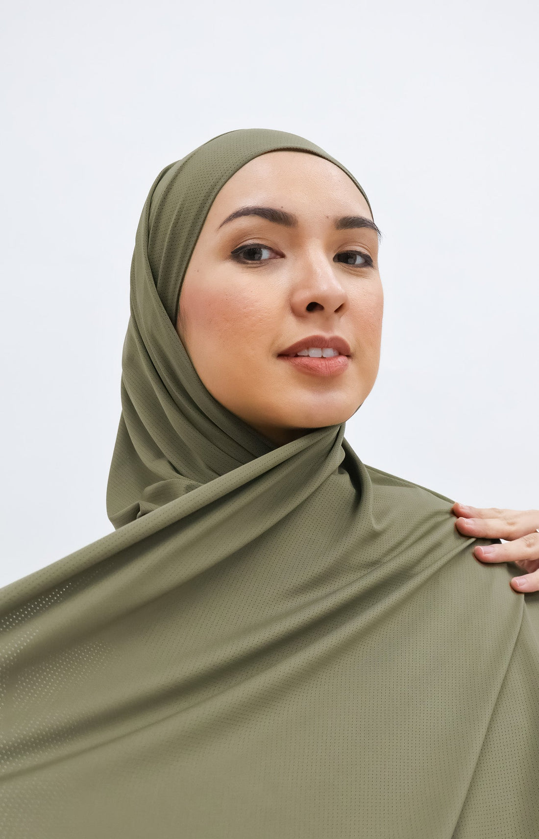 Sports Hijabs GLOWco Exclusive Tie Back MAXI Shawl in Burnt Olive