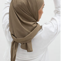 Sports Hijabs GLOWco Exclusive Tie Back MAXI Shawl in Cocoa Brown