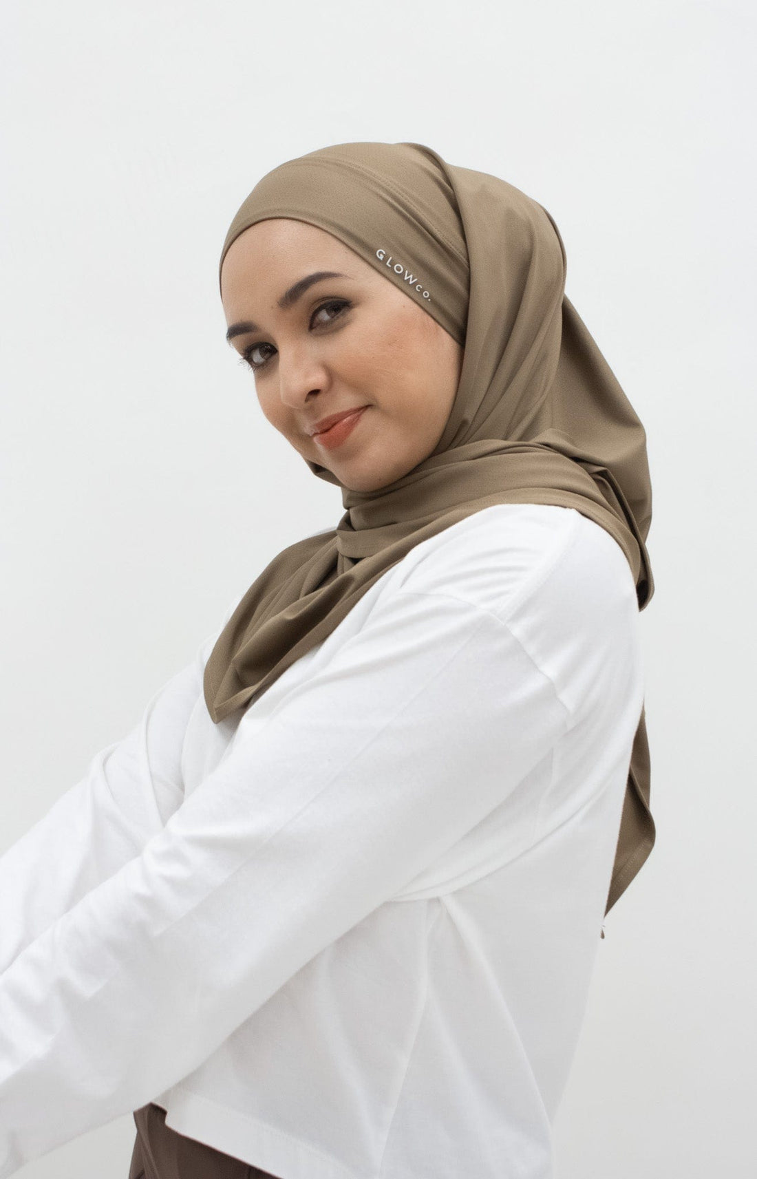 Sports Hijabs GLOWco Exclusive Tie Back MAXI Shawl in Cocoa Brown
