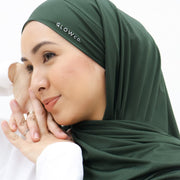 Sports Hijabs GLOWco Exclusive Tie Back MAXI Shawl in Deep Forest