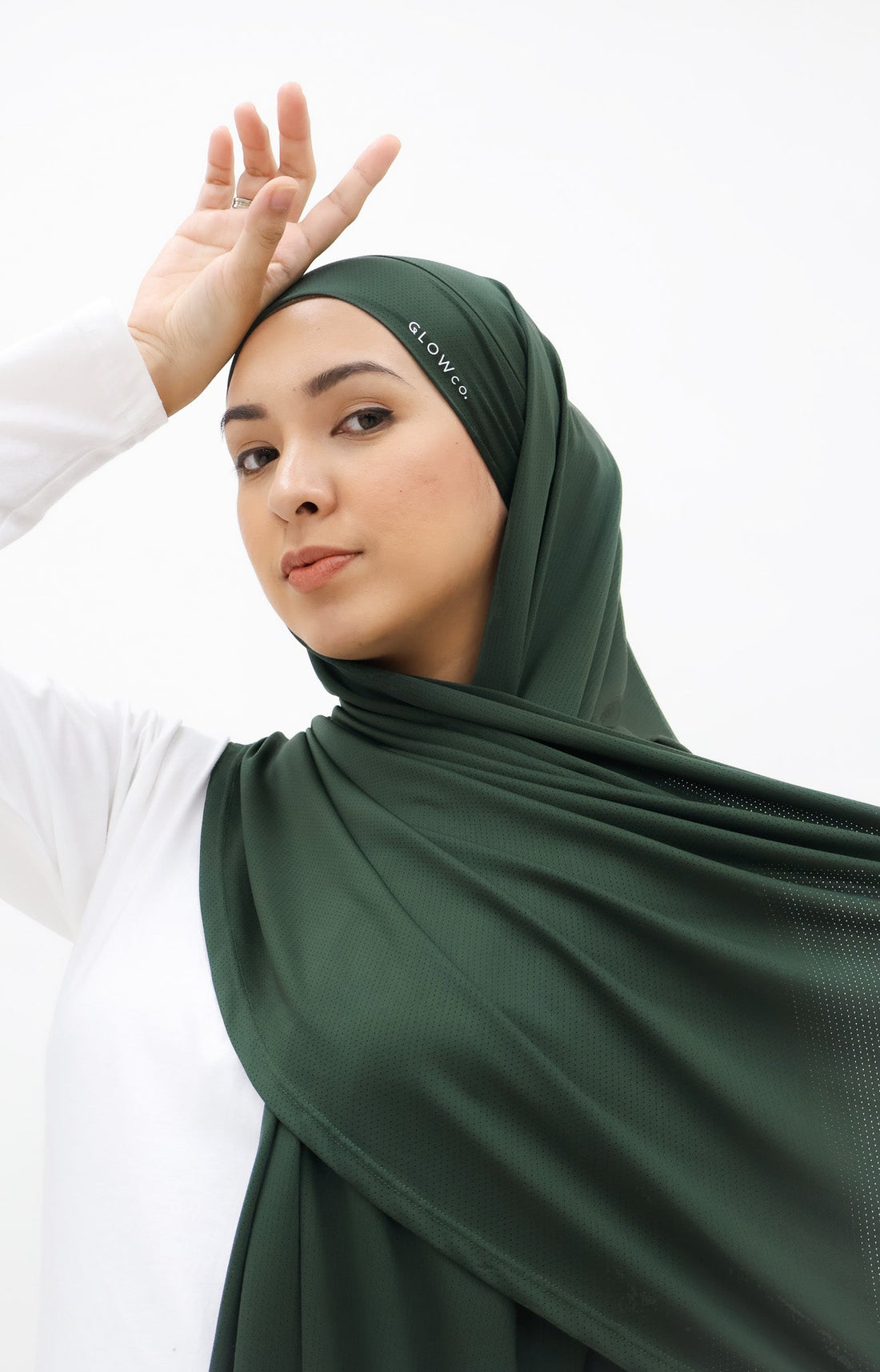 Sports Hijabs GLOWco Exclusive Tie Back MAXI Shawl in Deep Forest