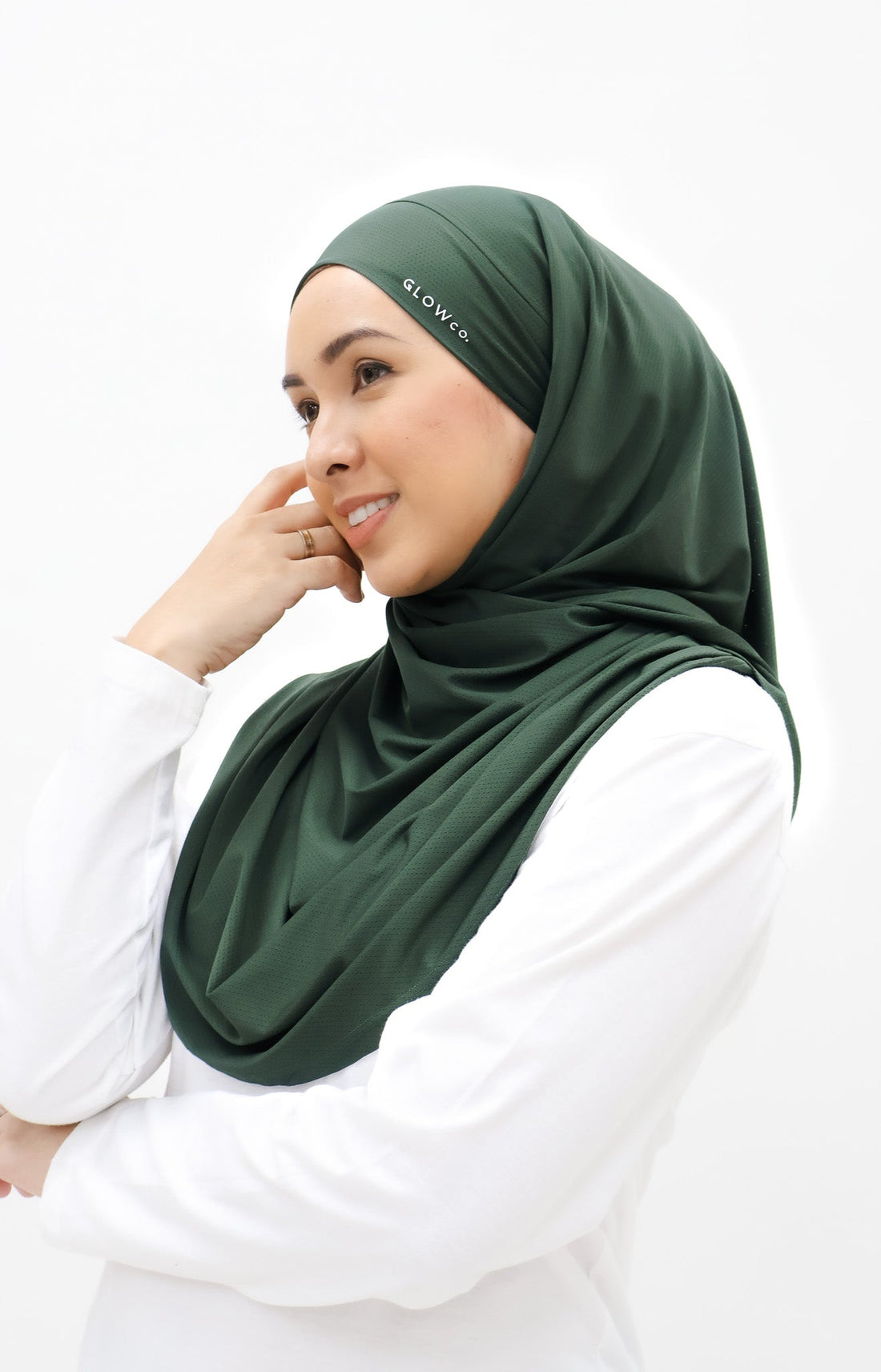 Sports Hijabs GLOWco Exclusive Tie Back MAXI Shawl in Deep Forest