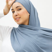 Sports Hijabs GLOWco Exclusive Tie Back MAXI Shawl in Misty Blue