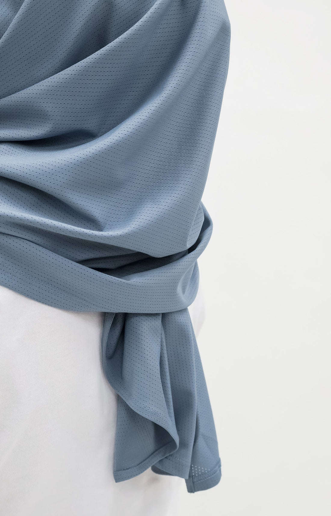 Sports Hijabs GLOWco Exclusive Tie Back MAXI Shawl in Misty Blue