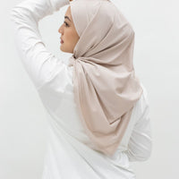 Sports Hijabs GLOWco Exclusive Tie Back Regular Shawl in Barely Blush