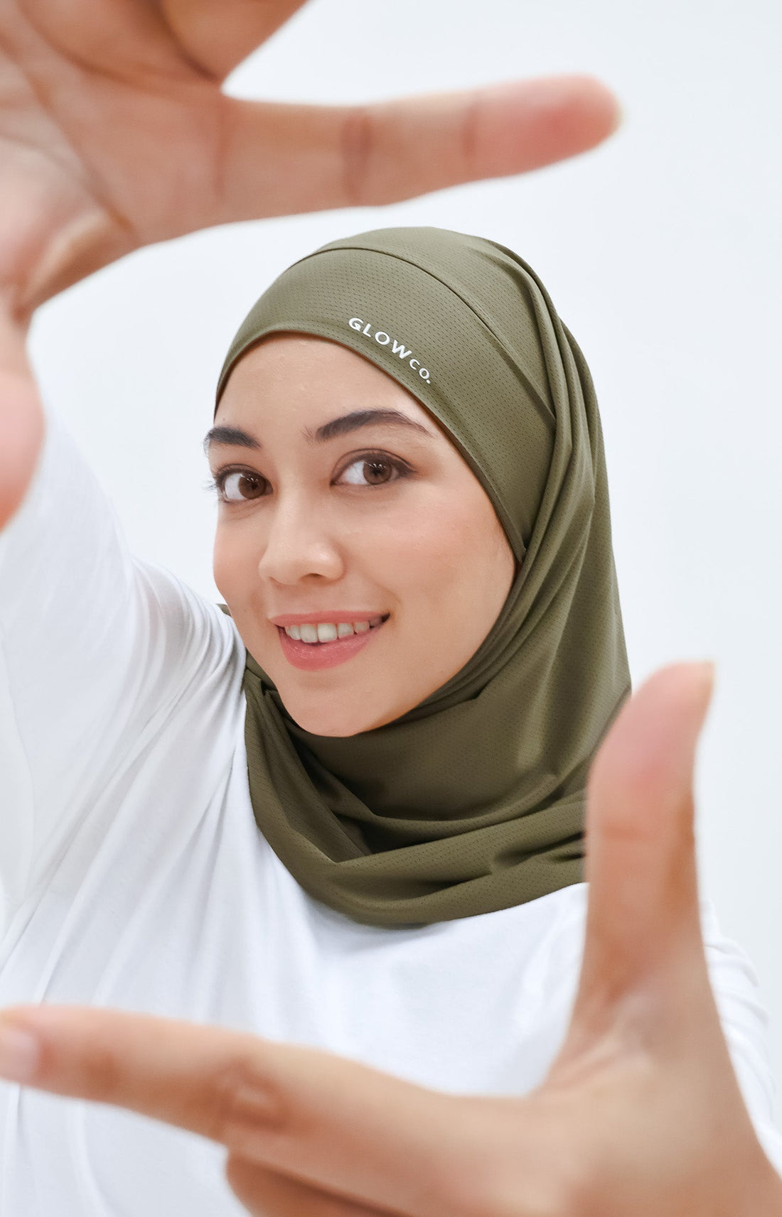 Sports Hijabs GLOWco Exclusive Tie Back Regular Shawl in Burnt Olive