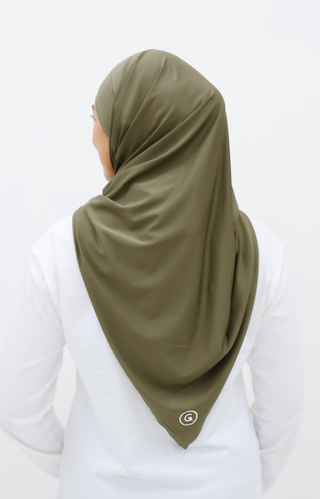Sports Hijabs GLOWco Exclusive Tie Back Regular Shawl in Burnt Olive