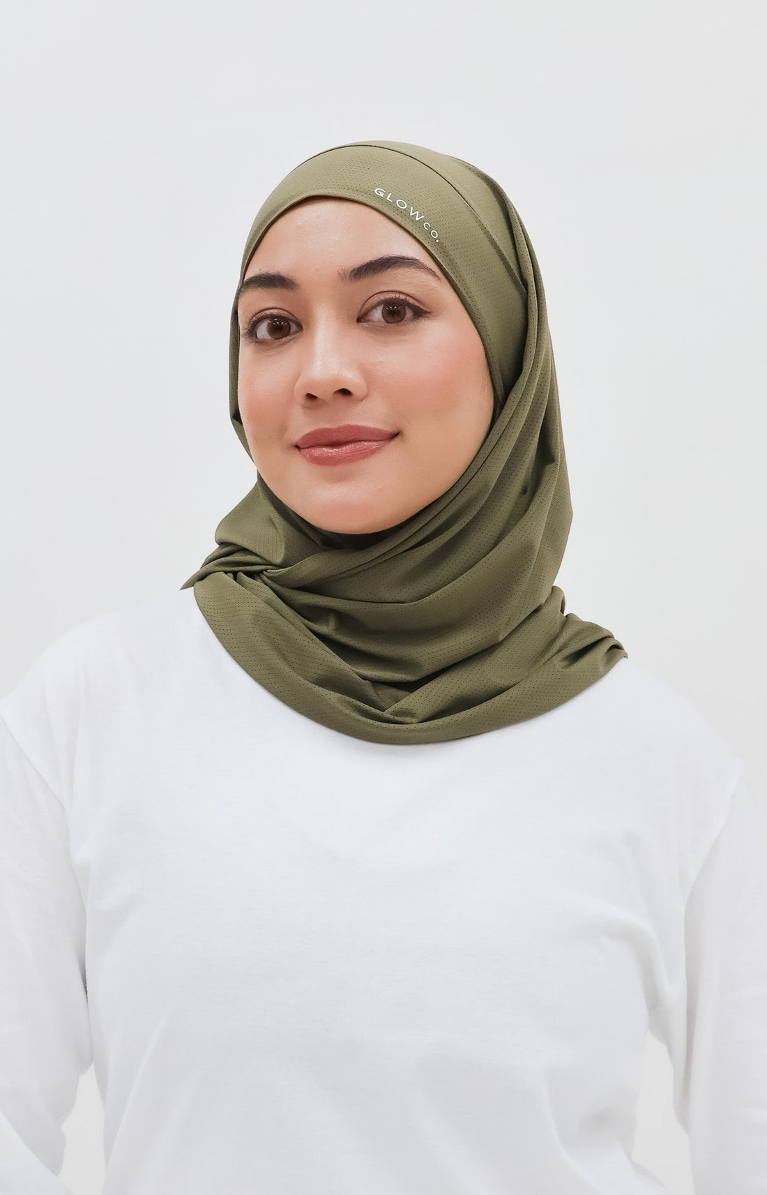 Sports Hijabs GLOWco Exclusive Tie Back Regular Shawl in Burnt Olive