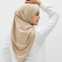 Sports Hijabs GLOWco Exclusive Tie Back Regular Shawl in Cuban Sand