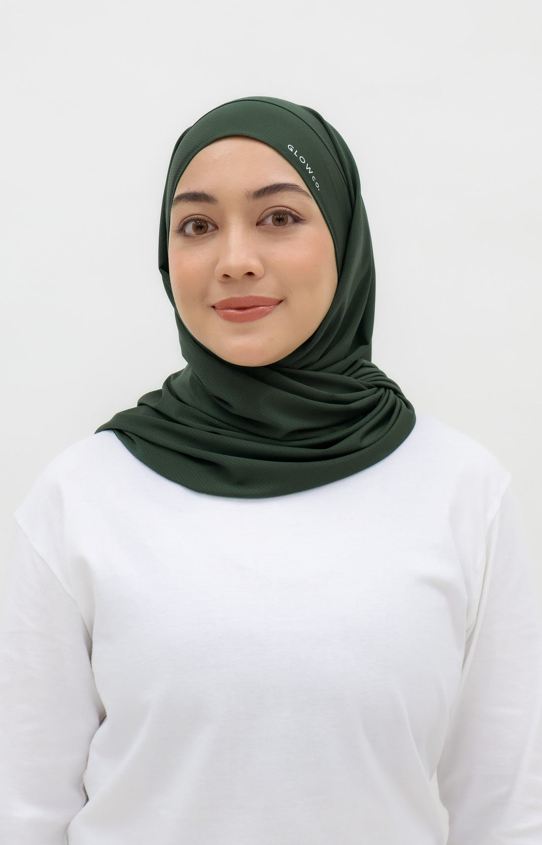 Sports Hijabs GLOWco Exclusive Tie Back Regular Shawl in Deep Forest