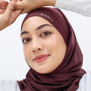 Sports Hijabs GLOWco Exclusive Tie Back Regular Shawl in Deep Red