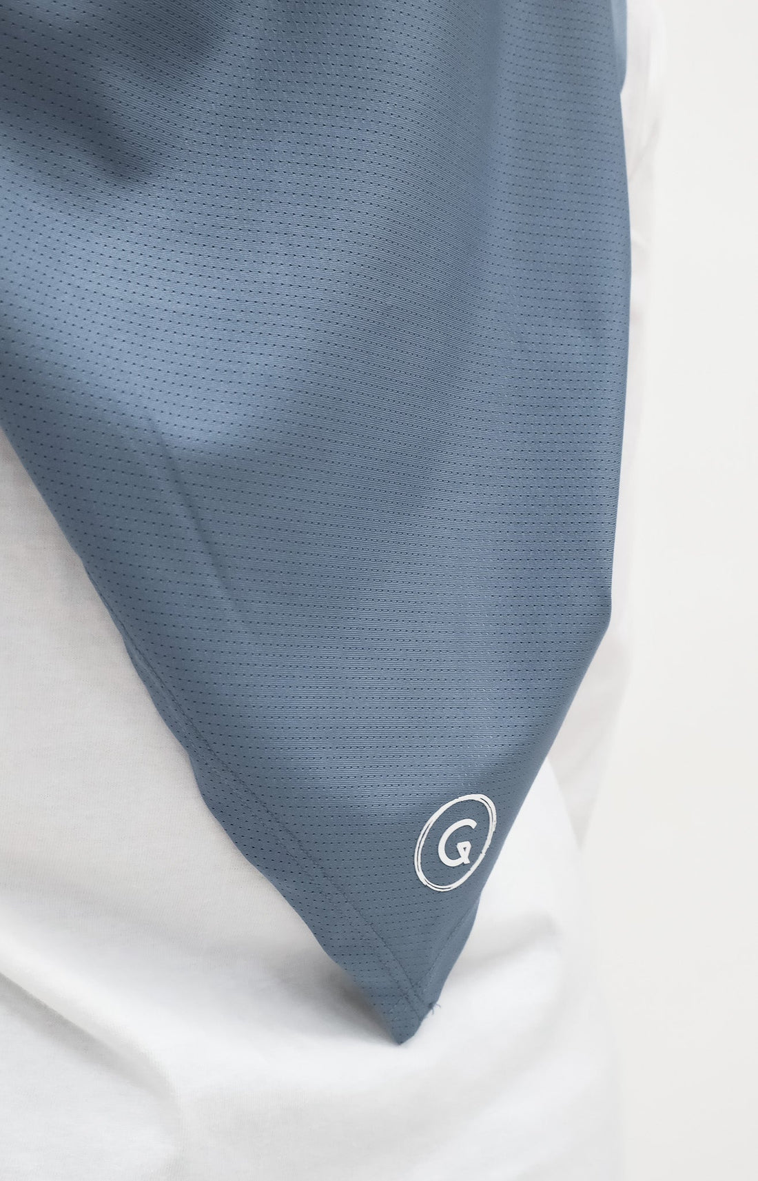 Sports Hijabs GLOWco Exclusive Tie Back Regular Shawl in Misty Blue