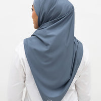 Sports Hijabs GLOWco Exclusive Tie Back Regular Shawl in Misty Blue