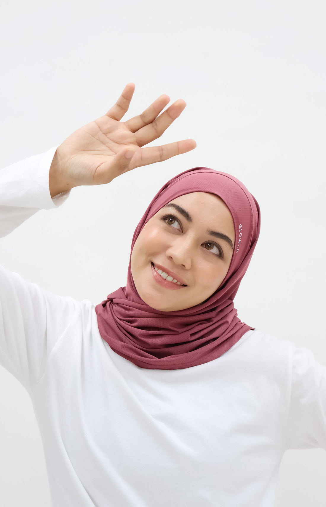 Sports Hijabs GLOWco Exclusive Tie Back Regular Shawl in Wild Berry