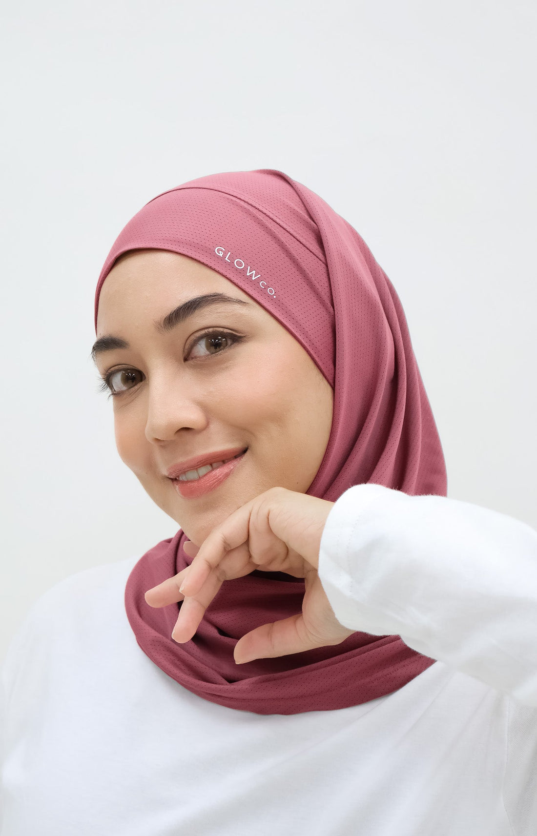 Sports Hijabs GLOWco Exclusive Tie Back Regular Shawl in Wild Berry
