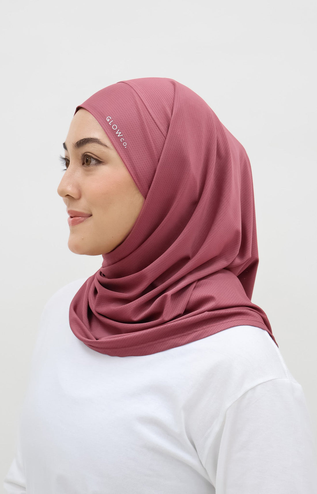 Sports Hijabs GLOWco Exclusive Tie Back Regular Shawl in Wild Berry
