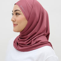 Sports Hijabs GLOWco Exclusive Tie Back Regular Shawl in Wild Berry