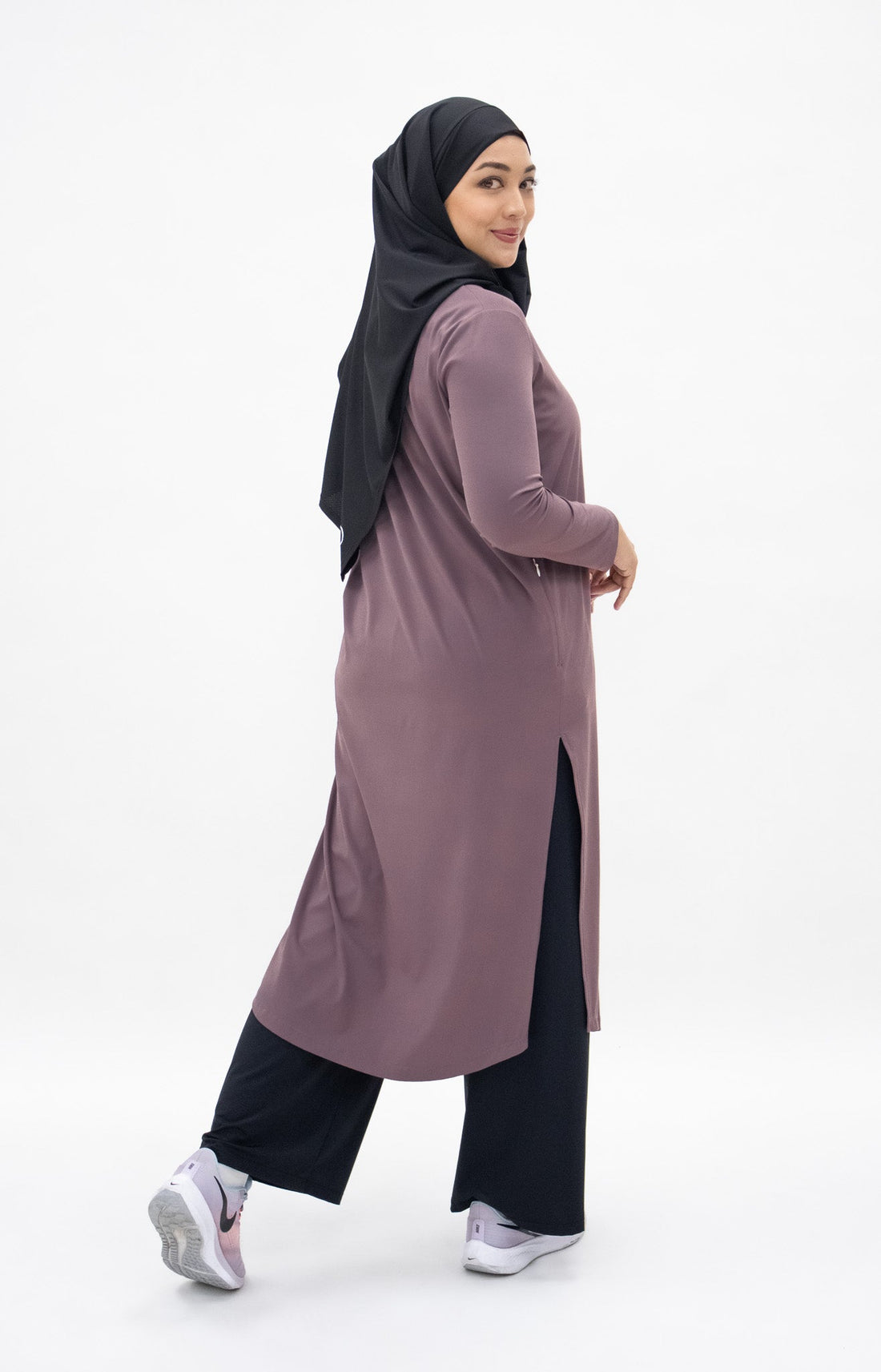 Tops GLOWco Exclusive Ultra Light Active Long Tunic in Desert Mauve