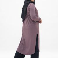Tops GLOWco Exclusive Ultra Light Active Long Tunic in Desert Mauve