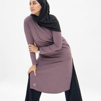Tops GLOWco Exclusive Ultra Light Active Long Tunic in Desert Mauve