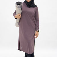 Tops GLOWco Exclusive Ultra Light Active Long Tunic in Desert Mauve
