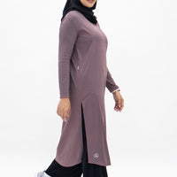 Tops GLOWco Exclusive Ultra Light Active Long Tunic in Desert Mauve