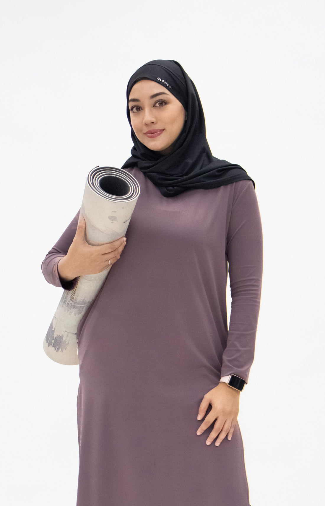 Tops GLOWco Exclusive Ultra Light Active Long Tunic in Desert Mauve
