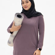 Tops GLOWco Exclusive Ultra Light Active Long Tunic in Desert Mauve