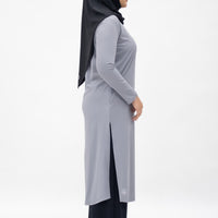 Tops GLOWco Exclusive Ultra Light Active Long Tunic in Dusty Blue