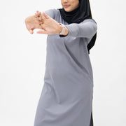Tops GLOWco Exclusive Ultra Light Active Long Tunic in Dusty Blue