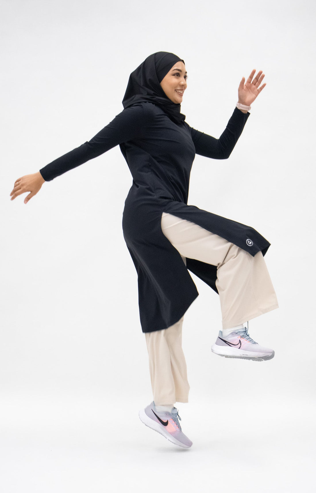 Tops GLOWco Exclusive Ultra Light Active Long Tunic in Kohl